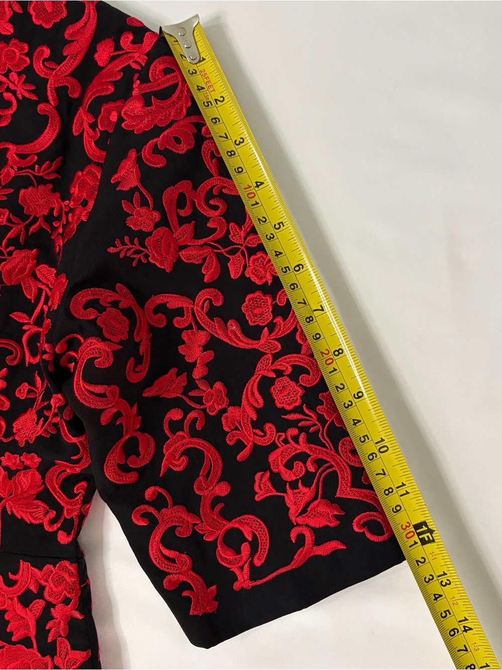 Dolce & Gabbana Red and Black Embroidered Floral Lace Mini Dress - Picture 13 of 15
